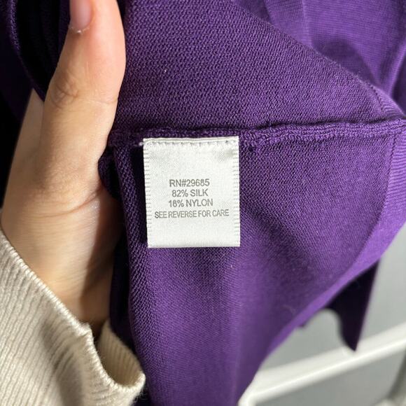 Pendleton Silk Blend Mock Neck Sweater Purple Size 1X NWT - Picture 4 of 4